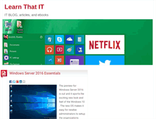 Tablet Screenshot of learnthatit.com